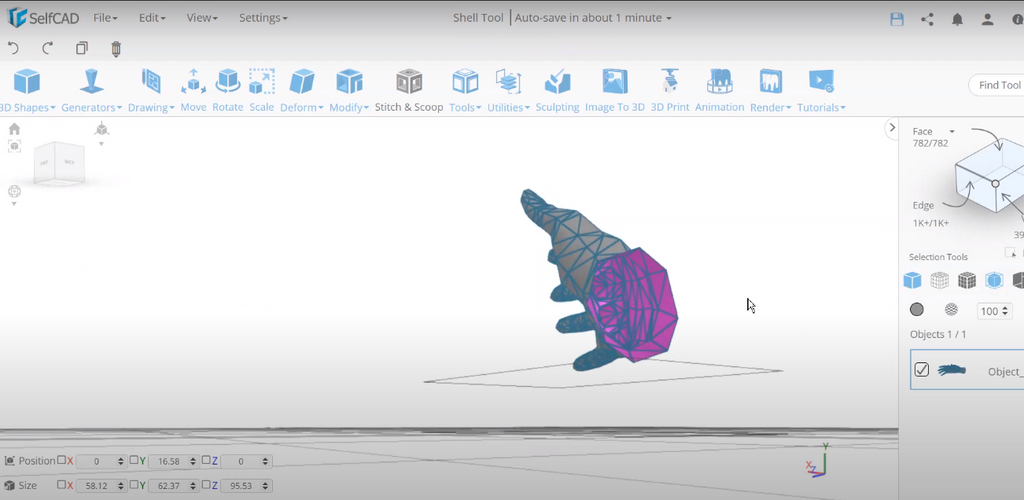 A 3d design of hand