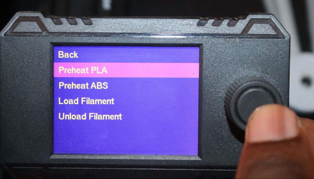 An option to preheat the filament