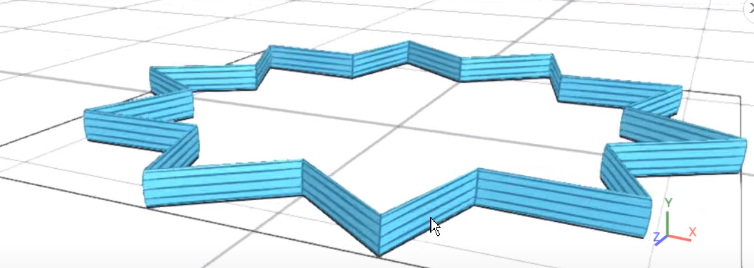 Zoomed object after extruding