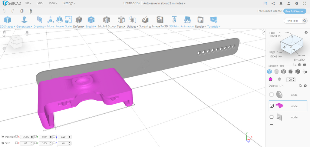 Microbit Binary Watch designed in SelfCAD