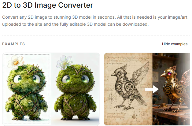 Intricate 3D geometry and texture generated from a 2D image using Somake AI