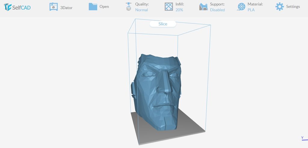 3D slicing in SelfCAD