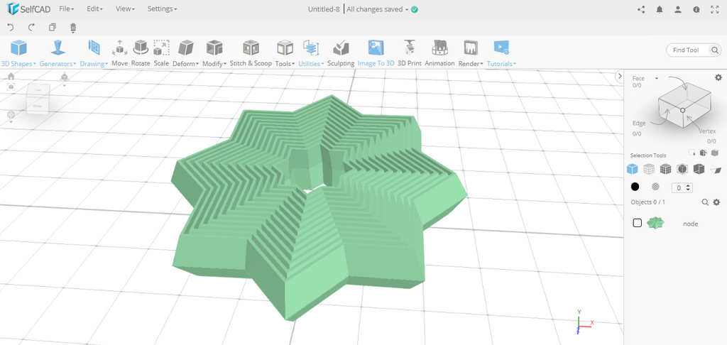 Fractal Fidget Star 3D model