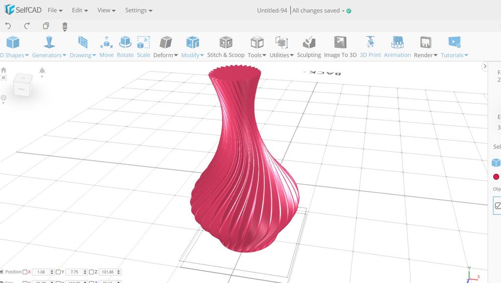3D modeling in SelfCAD