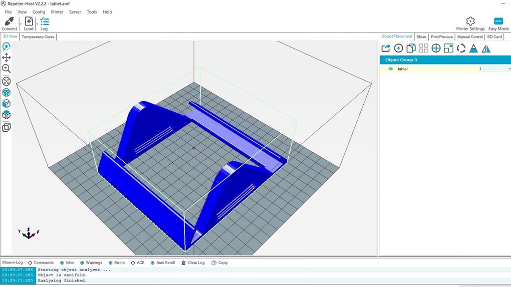 Repetier-Host slicer interface