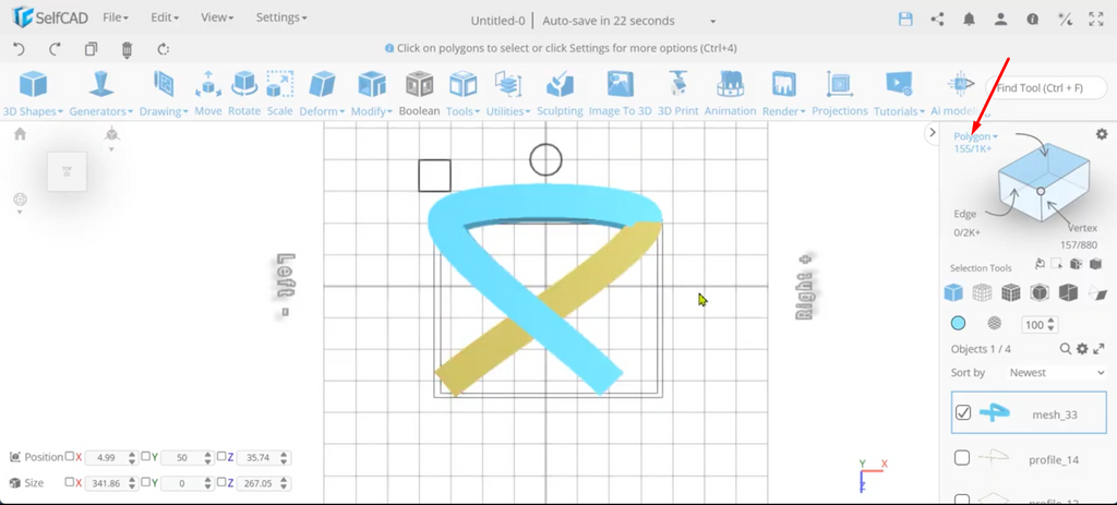 Polygon selection