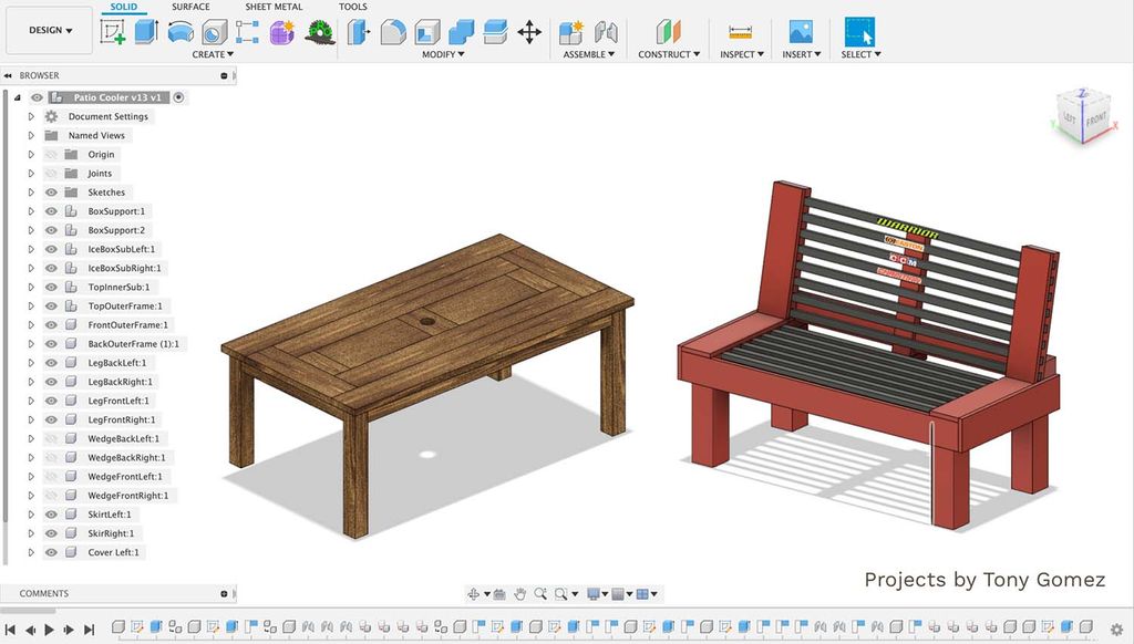 Woodworking design in Fusion 360
