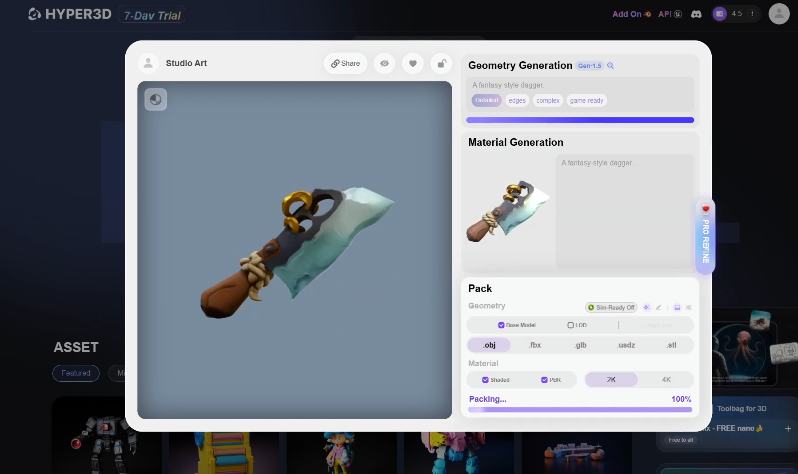 The Blender Shader Editor interface showing texture nodes connected to an imported 3D easel model.