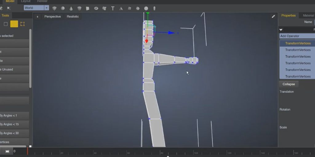 3D modeling hands in Clara