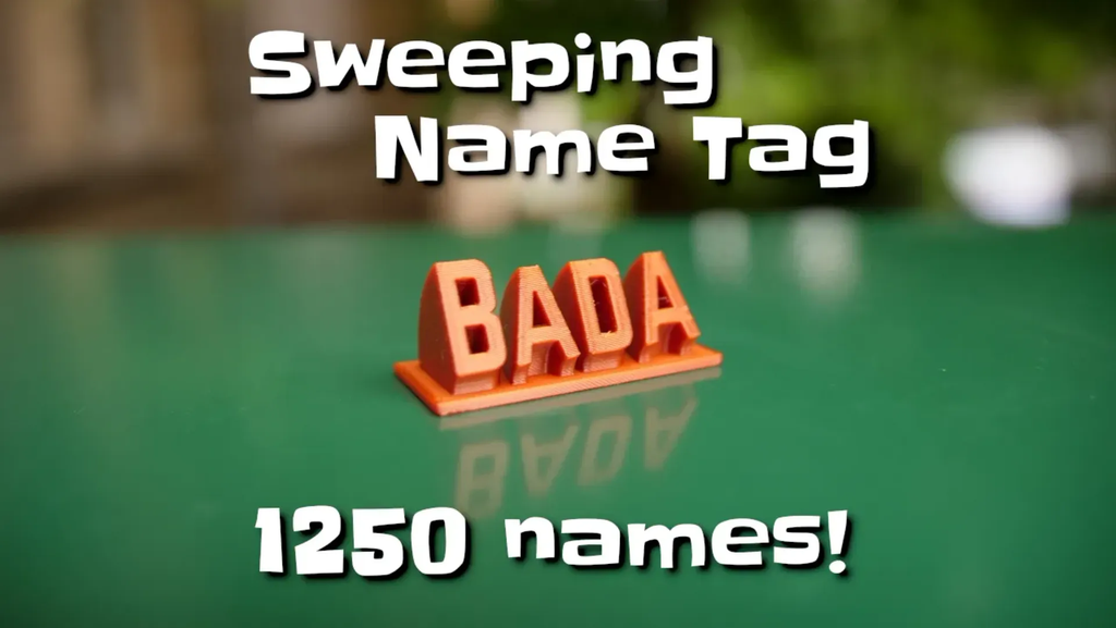 Sweeping Name Tag