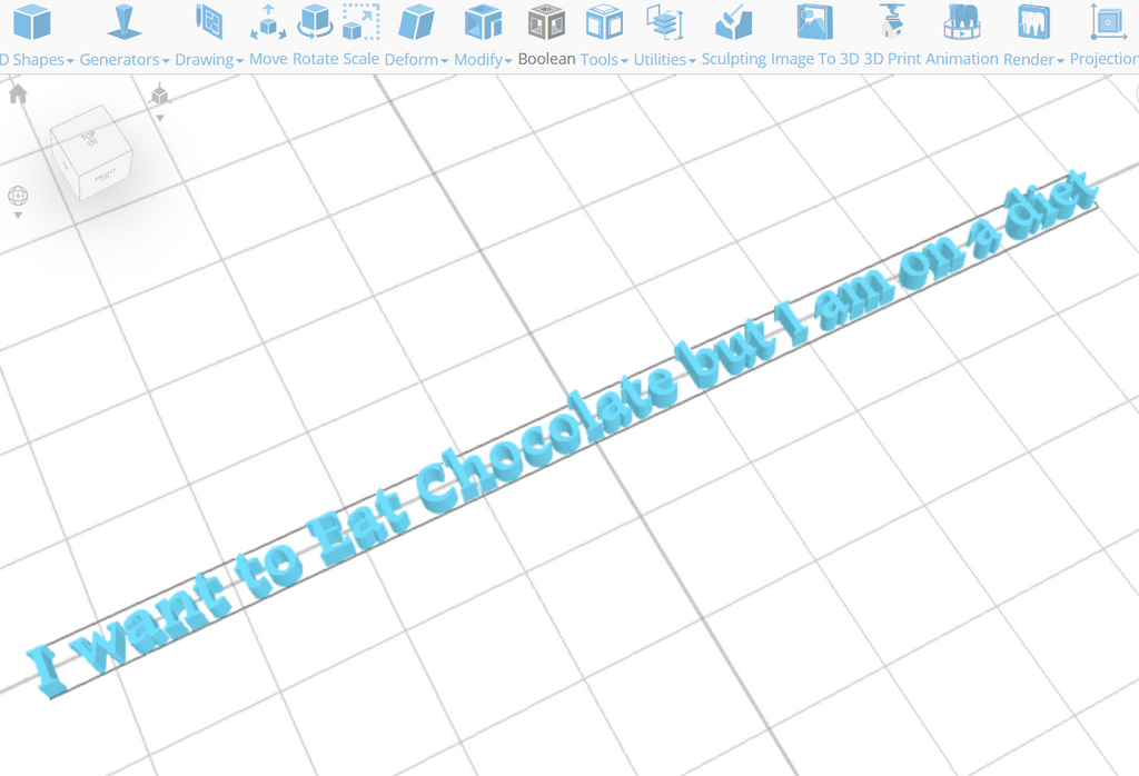 3D model of text
