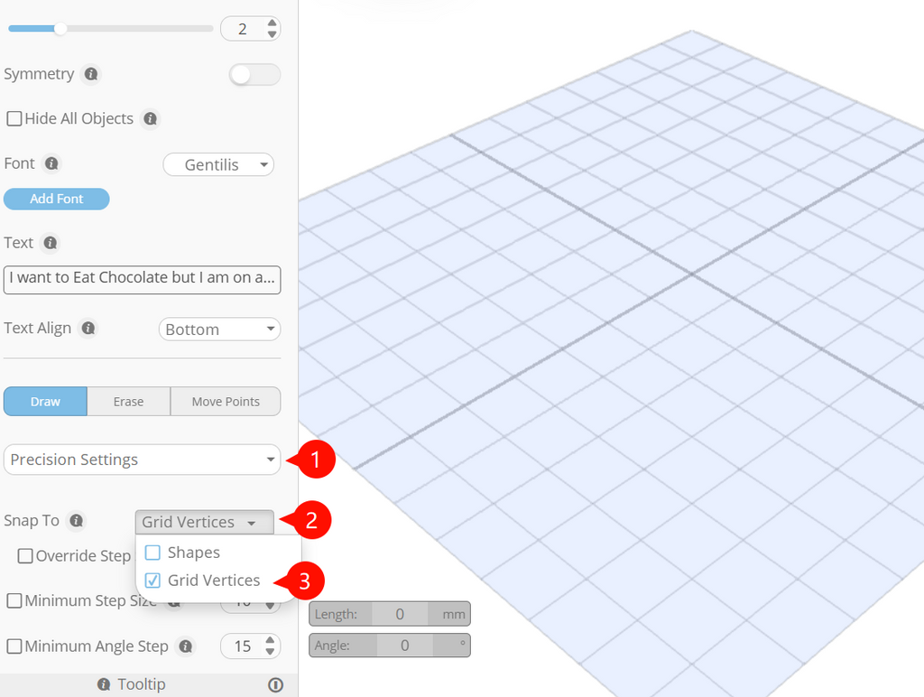Precision settings