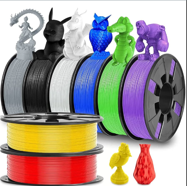 Different 3D printing materials