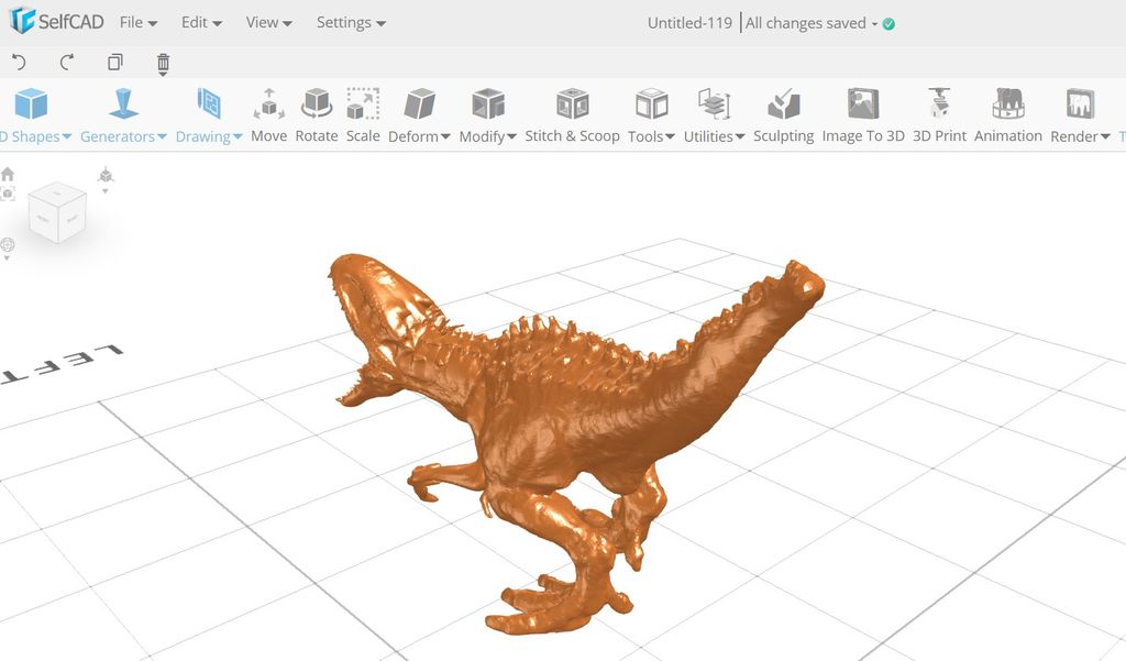 3D designing in SelfCAD