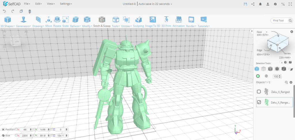 3D modeling Gundam 3D model