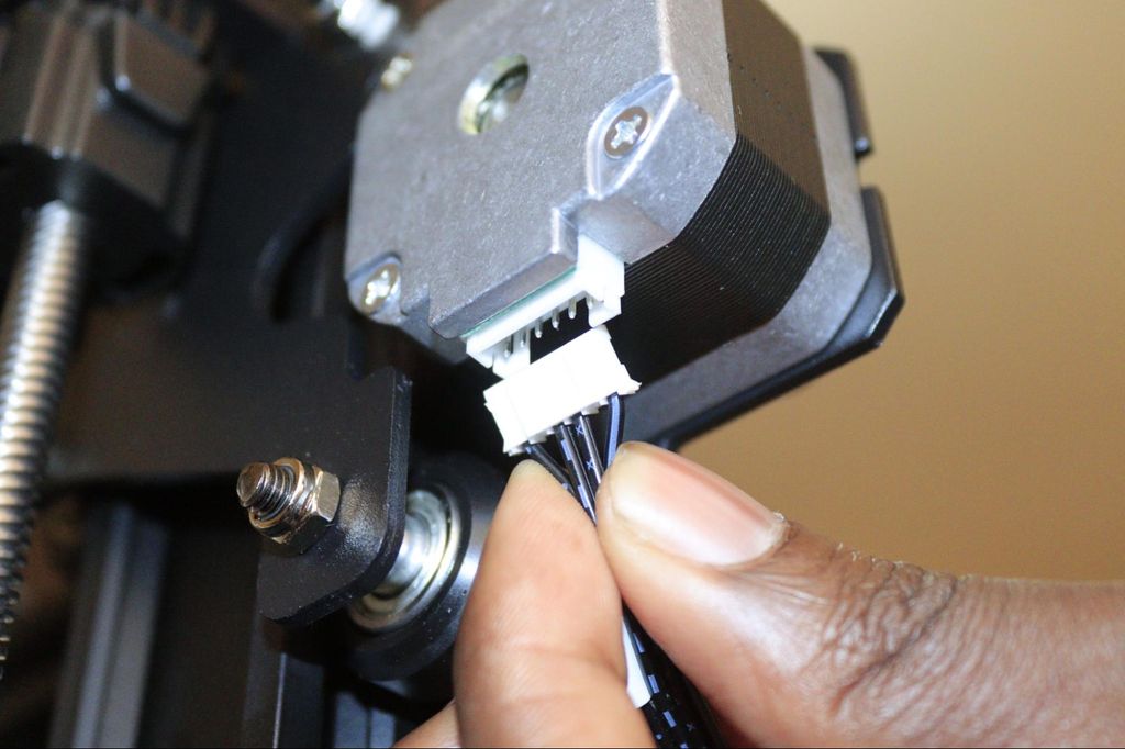 Inserting the wires to the printer