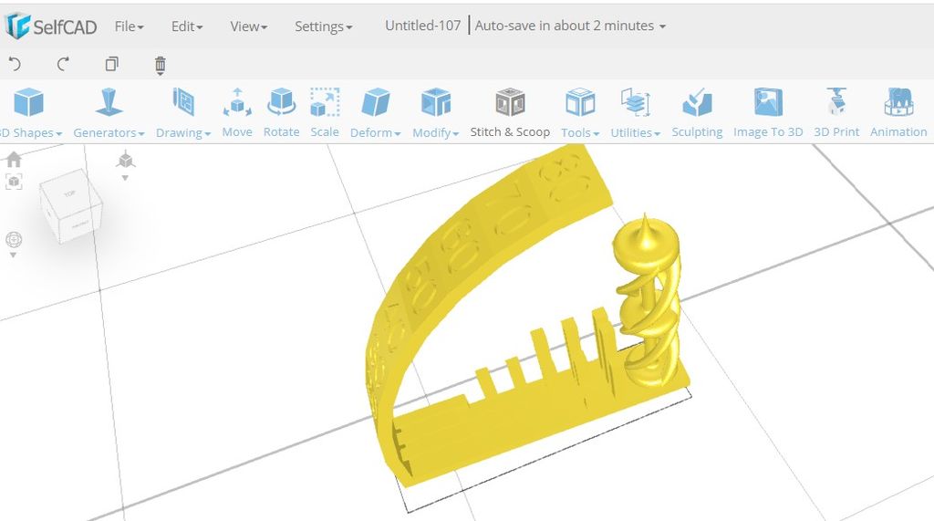 3D modeling in SelfCAD
