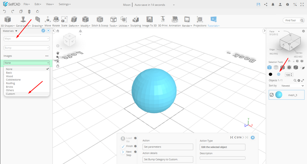 Selecting the materials