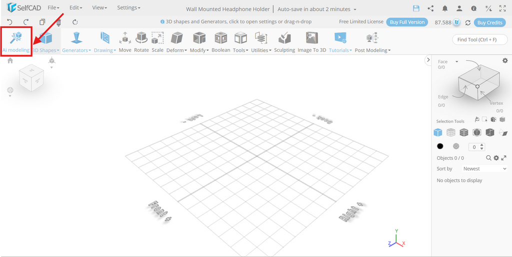 AI 3D modeling