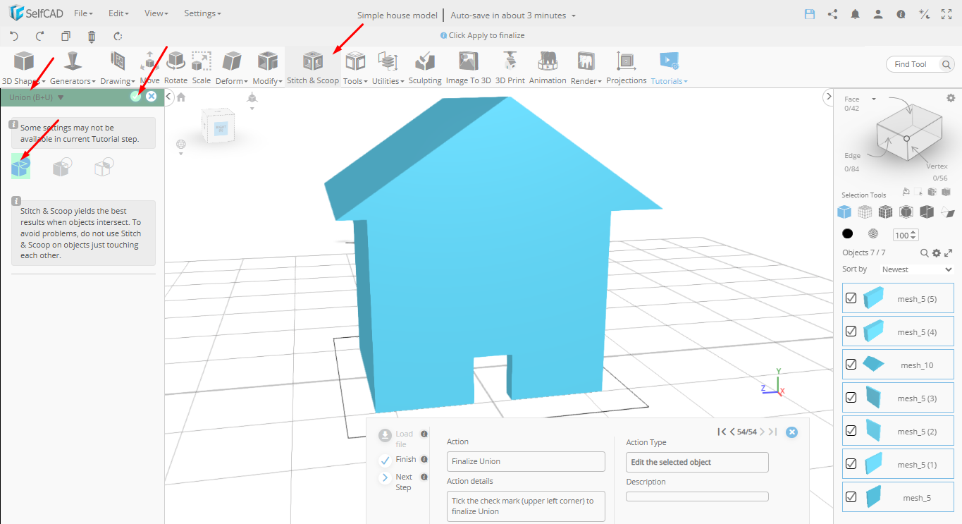 How to 3D Design a Simple House Model in SelfCAD