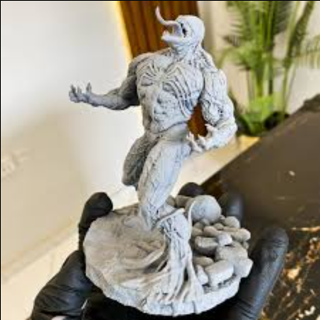 ntricately detailed resin 3D printed monster miniature achieved with ultra-fine micron-level layer heights.