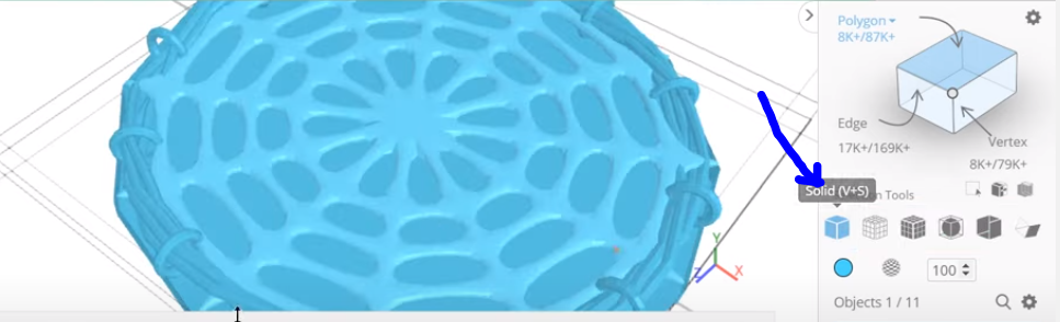 Solid object option in SelfCAD