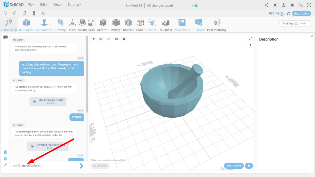Regenerate 3D model