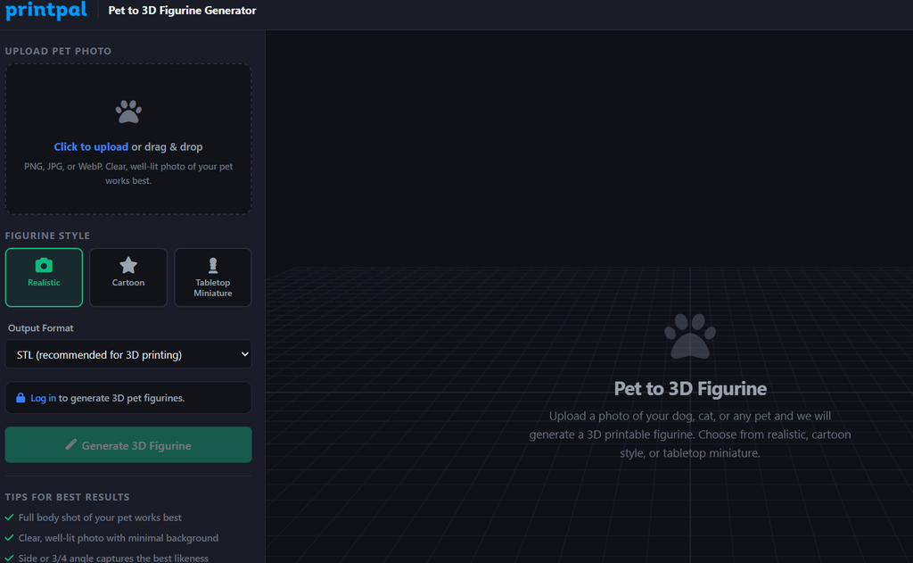 Pet to 3D Figurine Generator