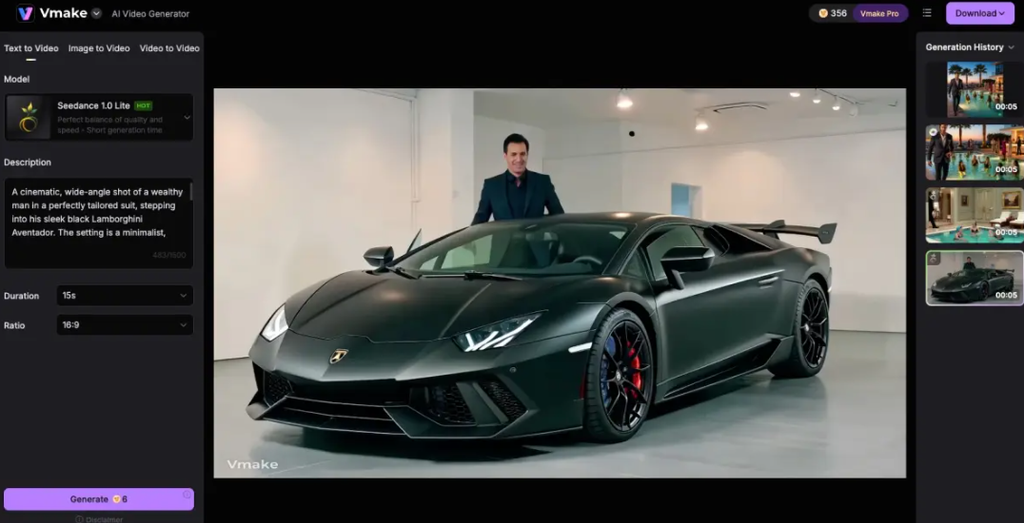 Vmake AI 3D Video Generator