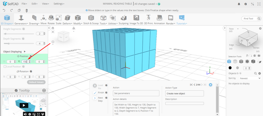 Setting the position