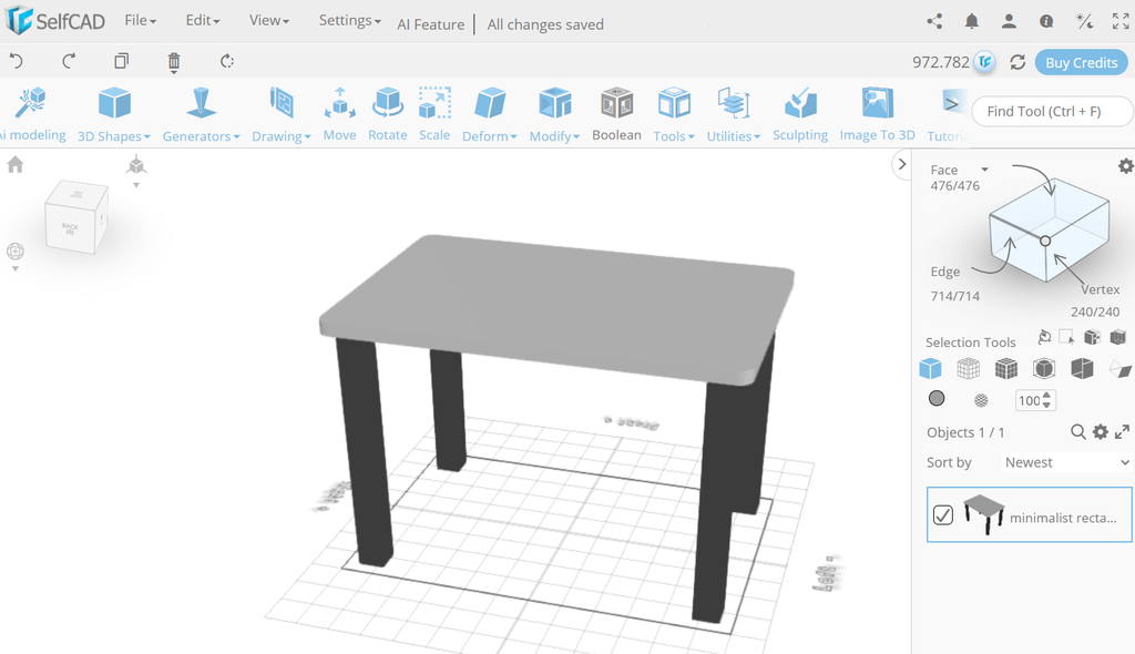 Option to modify 3d models