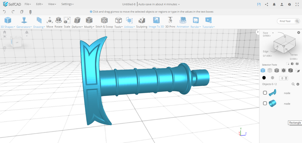 Collapsible 3d model