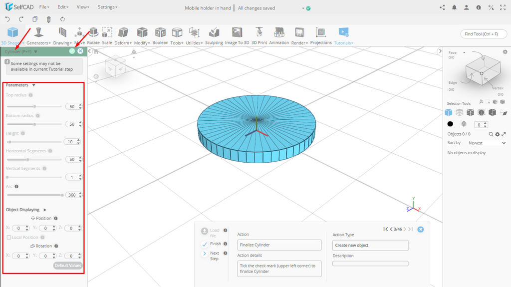 Setting parameters