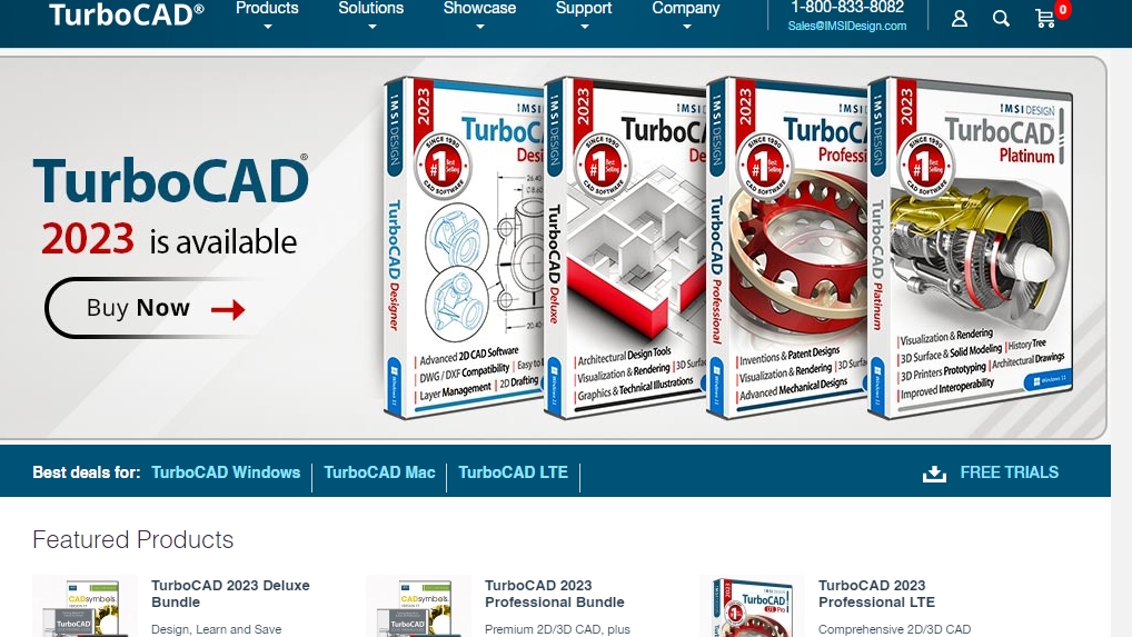 TurboCAD homepage