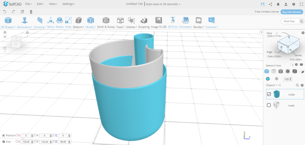 3D modeling in SelfCAD
