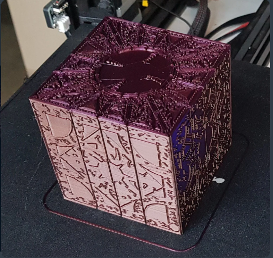 Highly detailed 3D printed Lament Configuration puzzle box inspired by the Hellraiser pop culture franchise.