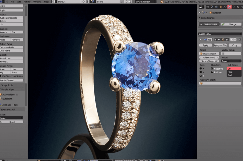 AutoCAD jewelry design