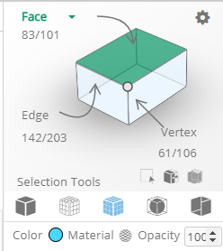 Selection tools of SelfCAD