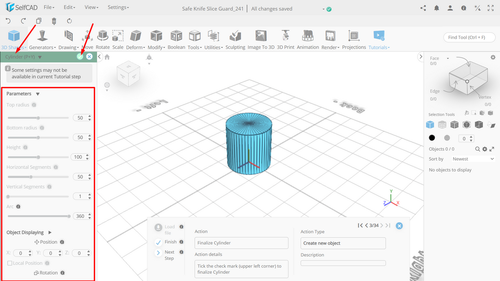 Setting parameters