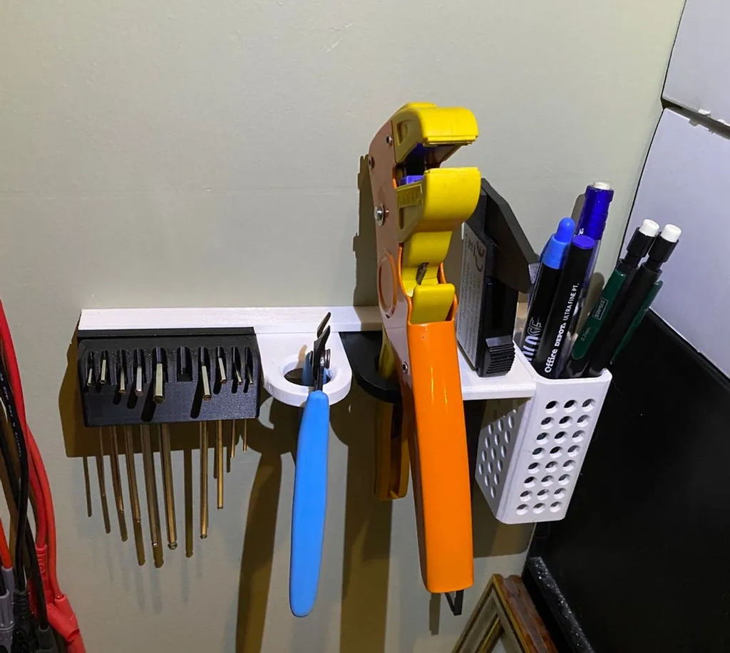 Wall-Mounted Modular Rail System tool organizer