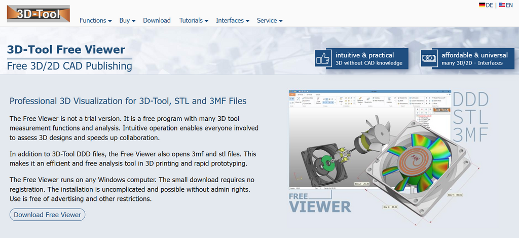 3D-Tool Free Viewer