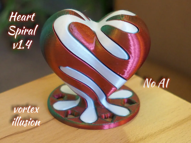 Valentine heart spiral