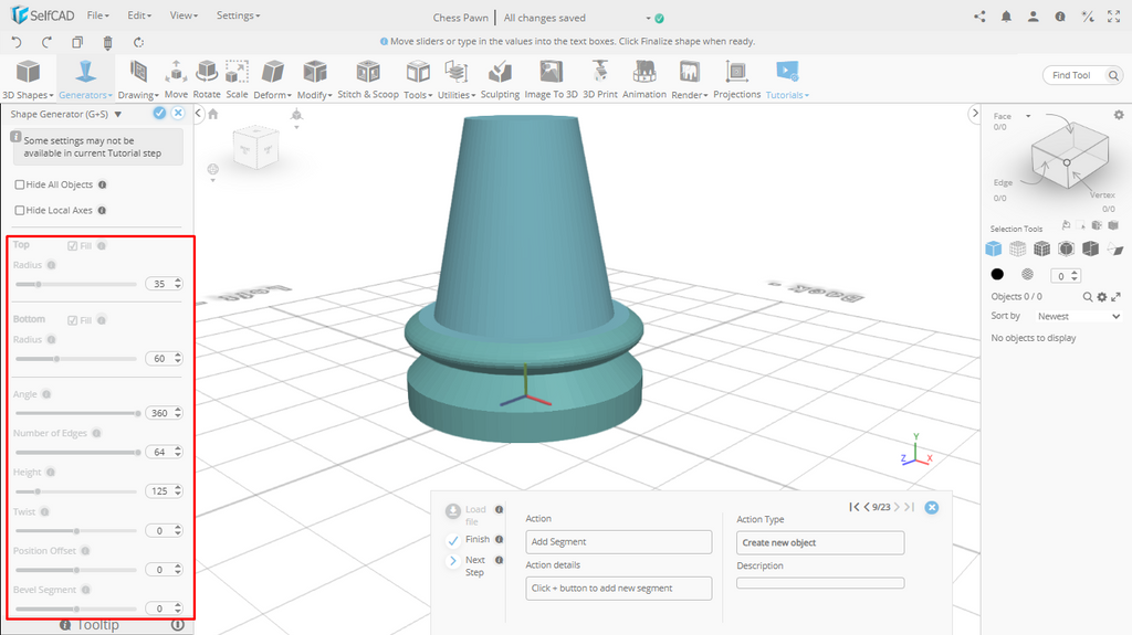 Setting the parameters