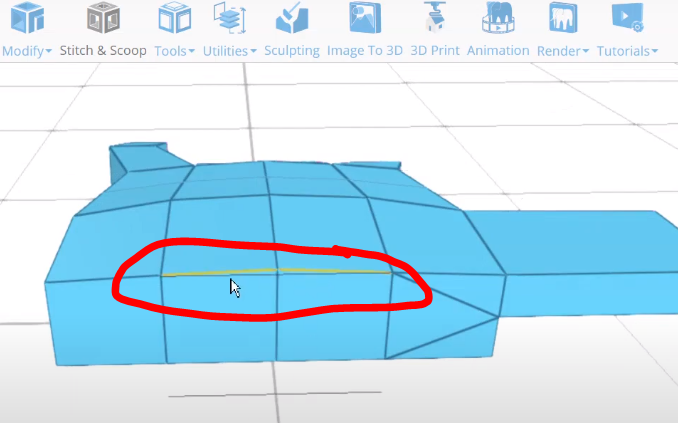 Highlighting a 3D design in SelfCAD