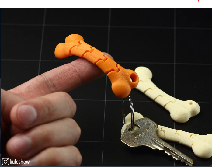 Flexible Bone Keychain