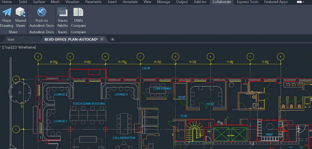 Workflow of a CAD software