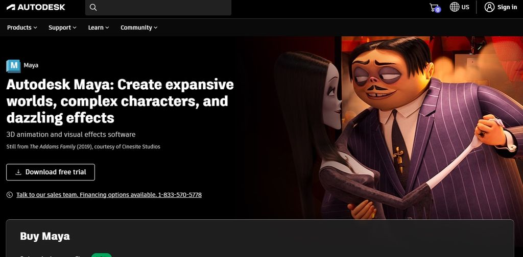 3D modeling in Maya from Autodesk