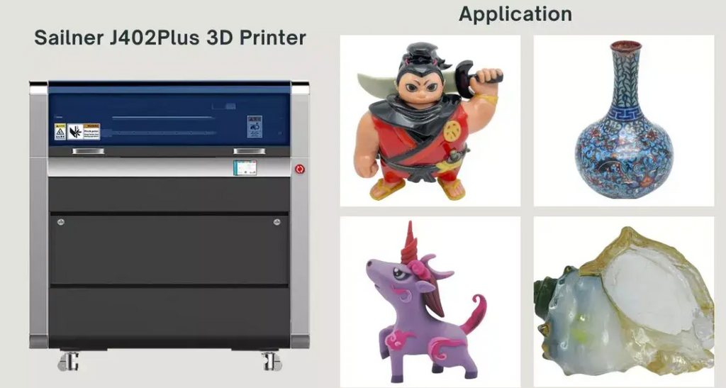industrial-scale Sailner J402Plus 3D printer featuring advanced voxel-level color management and multi-material capabilities