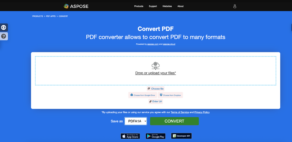 Aspose free online drag-and-drop web application interface for fast, browser-based 3D file to PDF conversion