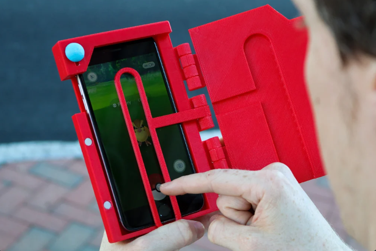 GO Case Pokédex-inspired phone case with a built-in aimer for mobile gaming fans